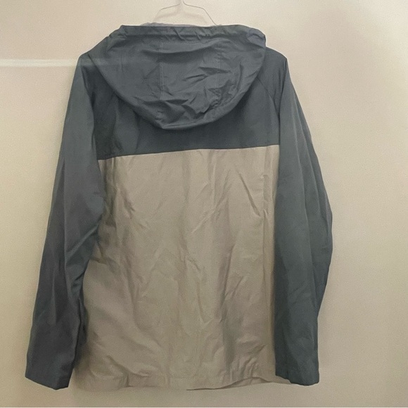 GAP Men’s Colorblock Hooded Jacket Medium Gray Blue Lightweight Windbreaker - Picture 9 of 10